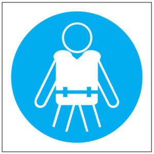 SINAL DE OBRIGAÇÃO - USAR COLETE SALVA-VIDAS (O470) - Obrigação - Sinalização