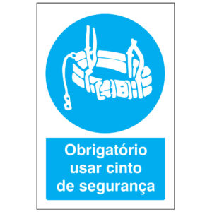 SINAL DE OBRIGAÇÃO - USO DE CINTURÃO DE SEGURANÇA (O525) - Obrigação - Sinalização