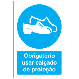 SINAL DE OBRIGAÇÃO - USO DE SAPATOS DE PROTEÇÃO (O530) - Obrigação - Sinalização