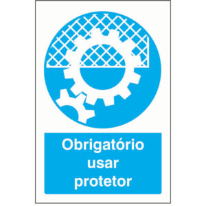 SINAL DE OBRIGAÇÃO - USO DE PROTETOR (O539) - Obrigação - Sinalização