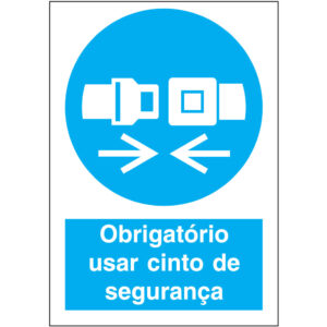 SINAL DE OBRIGAÇÃO - USO DE CINTO DE SEGURANÇA (O581) - Obrigação - Sinalização