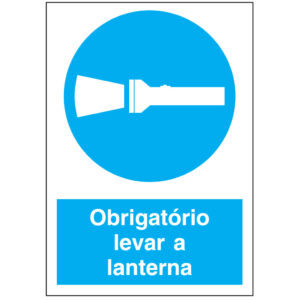SINAL DE OBRIGAÇÃO - USO DE LANTERNA (O584) - Obrigação - Sinalização