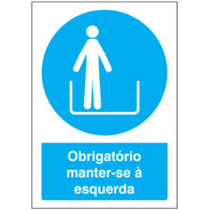 SINAL DE OBRIGAÇÃO - MANTER-SE À ESQUERDA (O599) - Obrigação - Sinalização