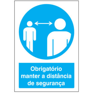 SINAL DE OBRIGAÇÃO - MANTER A DISTÂNCIA DE SEGURANÇA (O602) - Obrigação - Sinalização