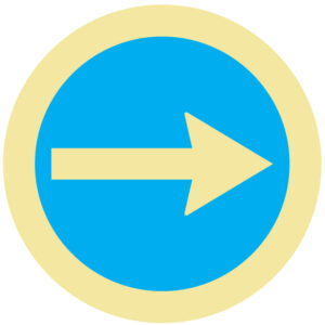 ETIQUETA - SETA OBRIGAÇÃO (O703) - Etiquetas - Sinalização