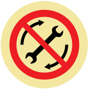 ETIQUETA - PROIBIDO REPARAR A MÁQUINA EM FUNCIONAMENTO (O732) - Etiquetas - Sinalização