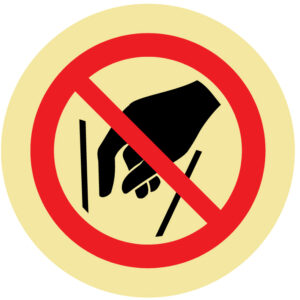 ETIQUETA - PROIBIDO INTRODUZIR AS MÃOS (O735) - Etiquetas - Sinalização