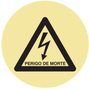 ETIQUETA - PERIGO LIGADO À TERRA (O746) - Etiquetas - Sinalização