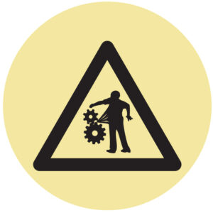 ETIQUETA - PERIGO PEÇAS GIRATÓRIAS (O748) - Etiquetas - Sinalização