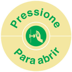 ETIQUETA - PRESSIONE PARA ABRIR (O792) - Etiquetas - Sinalização