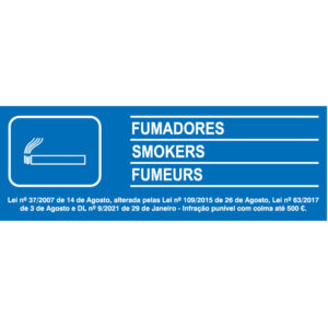 SINAL DE PROIBIÇÃO - FUMADORES (P0891) - Proibição - Sinalização
