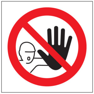 SINAL DE PROIBIÇÃO - ENTRADA DE PESSOAS NÃO AUTORIZADAS (P352) - Proibição - Sinalização