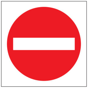 SINAL DE PROIBIÇÃO - PASSAGEM PROIBIDA (P354) - Proibição - Sinalização