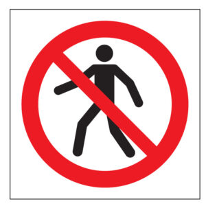 SINAL DE PROIBIÇÃO - PASSAGEM PROIBIDA A PESSOAS / PEÕES (P355) - Proibição - Sinalização