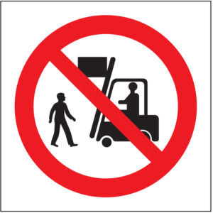 SINAL DE PROIBIÇÃO - PASSAGEM EMPILHADOR EM MOVIMENTO (P358) - Proibição - Sinalização