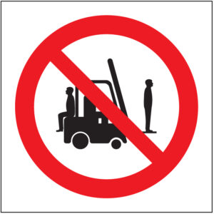 SINAL DE PROIBIÇÃO - TRANSPORTAR PESSOAS NO EMPILHADOR (P359) - Proibição - Sinalização