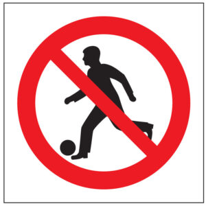 SINAL DE PROIBIÇÃO - JOGAR À BOLA (P363) - Proibição - Sinalização