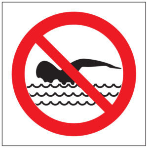 SINAL DE PROIBIÇÃO - NADAR (P365) - Proibição - Sinalização