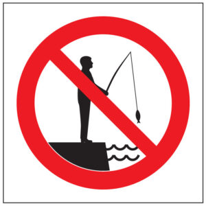SINAL DE PROIBIÇÃO - PESCAR (P366) - Proibição - Sinalização
