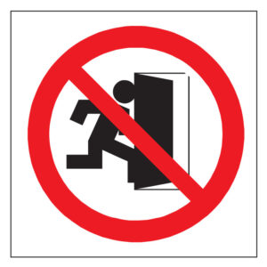 SINAL DE PROIBIÇÃO - PASSAGEM EM CASO DE EMERGÊNCIA (P367) - Proibição - Sinalização