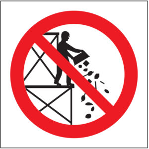 SINAL DE PROIBIÇÃO - VAZAR LIXO OU ENTULHO (P369) - Proibição - Sinalização