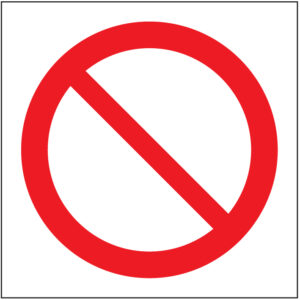 SINAL DE PROIBIÇÃO (P370) - Proibição - Sinalização