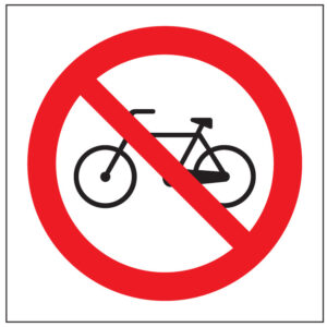 SINAL DE PROIBIÇÃO - CIRCULAÇÃO DE BICICLETAS (P374) - Proibição - Sinalização