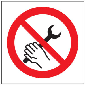 SINAL DE PROIBIÇÃO - REPARAR A MÁQUINA (P384) - Proibição - Sinalização