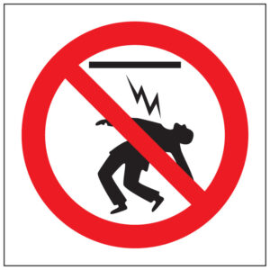 SINAL DE PROIBIÇÃO - TOCAR / ALTA TENSÃO (P396) - Proibição - Sinalização