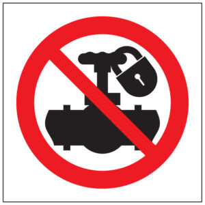 SINAL DE PROIBIÇÃO - MANIPULAR A VÁVULA (P401) - Proibição - Sinalização