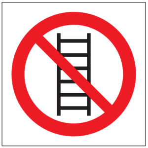 SINAL DE PROIBIÇÃO - UTILIZAR ESCADA (P411) - Proibição - Sinalização
