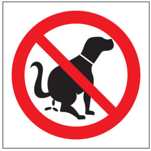 SINAL DE PROIBIÇÃO - DEJETOS DE ANIMAIS (P414) - Proibição - Sinalização