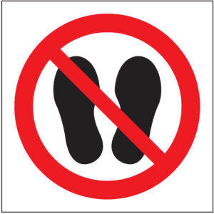 SINAL DE PROIBIÇÃO - CAMINHAR OU PERMANECER NESTE LOCAL (P419) - Proibição - Sinalização