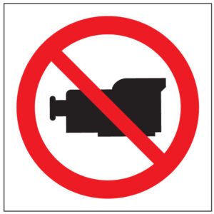 SINAL DE PROIBIÇÃO - ENTRADA COM MÁQUINA DE FILMAR (P435) - Proibição - Sinalização