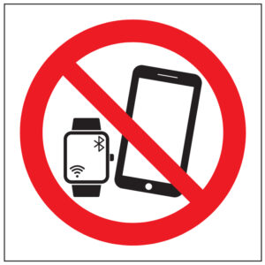 SINAL DE PROIBIÇÃO - UTILIZAR SMARTWATCH (P448) - Proibição - Sinalização