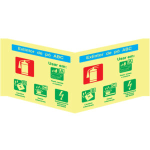 SINAL DE CONTRA INCÊNDIO - EXTINTOR DE PÓ ABC (PA1000) - Contra Incêndio - Sinalização