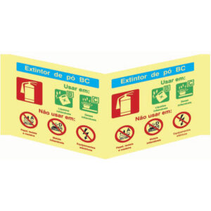 SINAL DE CONTRA INCÊNDIO - EXTINTOR DE PÓ ABC (PA1001) - Contra Incêndio - Sinalização