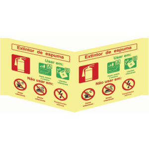 SINAL DE CONTRA INCÊNDIO - EXTINTOR DE ESPUMA (PA1005) - Contra Incêndio - Sinalização
