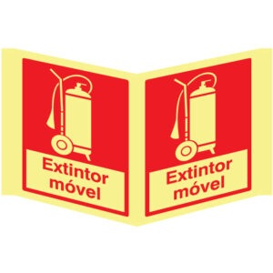 SINAL DE CONTRA INCÊNDIO - EXTINTOR MÓVEL (PA1018) - Contra Incêndio - Sinalização