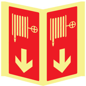 SINAL DE CONTRA INCÊNDIO - BOCA DE INCÊNDIO EM BAIXO (PA1030) - Contra Incêndio - Sinalização