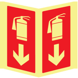 SINAL DE CONTRA INCÊNDIO - EXTINTORO EM BAIXO (PA1031) - Contra Incêndio - Sinalização