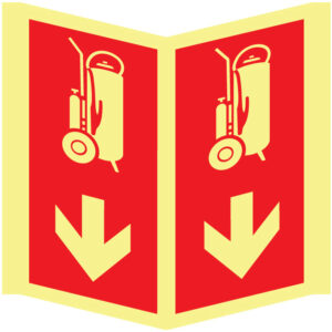 SINAL DE CONTRA INCÊNDIO - EXTINTOR MÓVEL EM BAIXO (PA1035) - Contra Incêndio - Sinalização