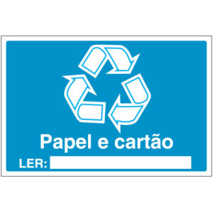 IDENTIFICAÇÃO DE RESÍDUOS - PAPEL E CARTÃO (Q0251) - Resíduos - Sinalização