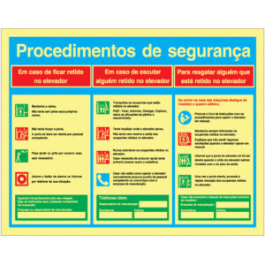 SINAL DE CONTRA INCÊNDIO - PROCEDIMENTOS DE SEGURANÇA (S098) - Contra Incêndio - Sinalização