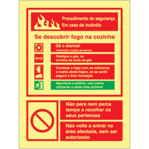 SINAL DE CONTRA INCÊNDIO - INSTRUÇÕES DE SEGURANÇA / INCÊNDIO (S107) - Contra Incêndio - Sinalização