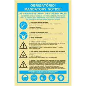 SINAL DE CONTRA INCÊNDIO -MENÇÕES OBRIGATÓRIAS (S119) - Contra Incêndio - Sinalização