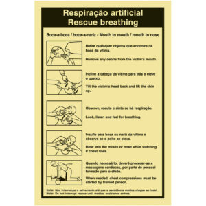 SINAL DE CONTRA INCÊNDIO -RESPIRAÇÃO ARTIFICIAL (S120) - Contra Incêndio - Sinalização