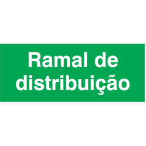 IDENTIFICAÇÃO DE TUBAGENS - RAMAL DE DISTRIBUIÇÃO (T0116) - Sinalética - Tubagens
